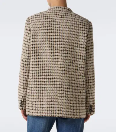 Valentino Houndstooth wool and silk-blend bouclé blazer | Thumbnail 7 Valentino Houndstooth wool and silk-blend bouclé blazer | Thumbnail 7