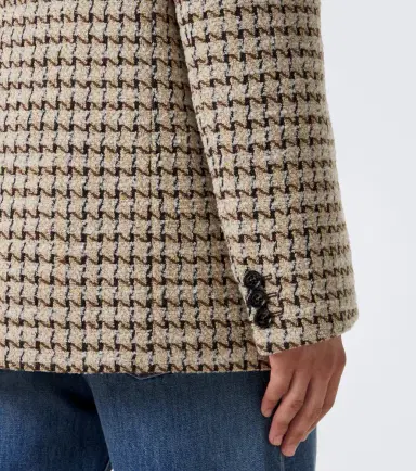 Valentino Houndstooth wool and silk-blend bouclé blazer | Thumbnail 8 Valentino Houndstooth wool and silk-blend bouclé blazer | Thumbnail 8