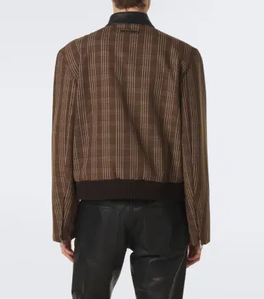 Wales Bonner Axis checked virgin wool jacket | Thumbnail 8 Wales Bonner Axis checked virgin wool jacket | Thumbnail 8