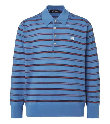 Wales Bonner Beam striped wool polo sweater | Thumbnail 1 Wales Bonner Beam striped wool polo sweater | Thumbnail 1
