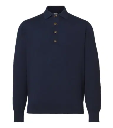 Eleventy Cotton and cashmere polo sweater | Thumbnail 1 Eleventy Cotton and cashmere polo sweater | Thumbnail 1