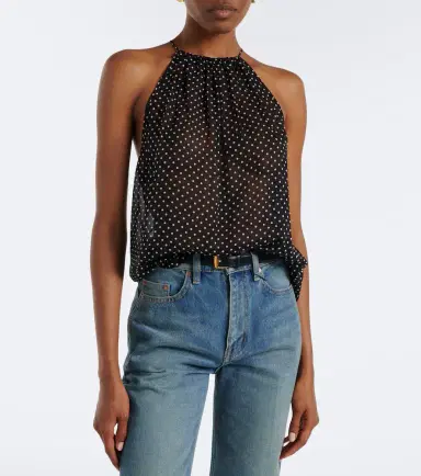 Nili Lotan Nikki halterneck polka-dot silk top | Thumbnail 4 Nili Lotan Nikki halterneck polka-dot silk top | Thumbnail 4