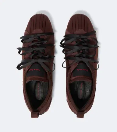 Simone Rocha Ballerina Grip suede-trimmed satin sneakers | Thumbnail 3 Simone Rocha Ballerina Grip suede-trimmed satin sneakers | Thumbnail 3