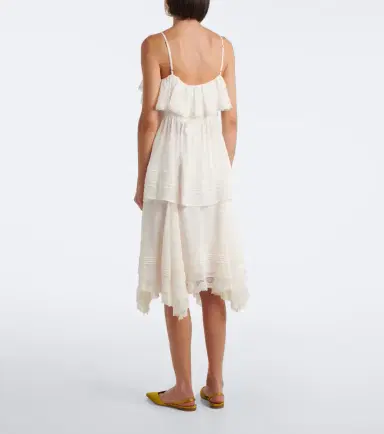 Xu Zhi Asymmetric lace-trimmed midi skirt | Thumbnail 4 Xu Zhi Asymmetric lace-trimmed midi skirt | Thumbnail 4