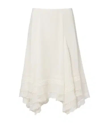 Xu Zhi Asymmetric lace-trimmed midi skirt | Thumbnail 1 Xu Zhi Asymmetric lace-trimmed midi skirt | Thumbnail 1