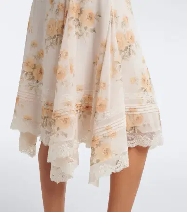 Xu Zhi Floral asymmetric lace-trimmed midi skirt | Thumbnail 4 Xu Zhi Floral asymmetric lace-trimmed midi skirt | Thumbnail 4