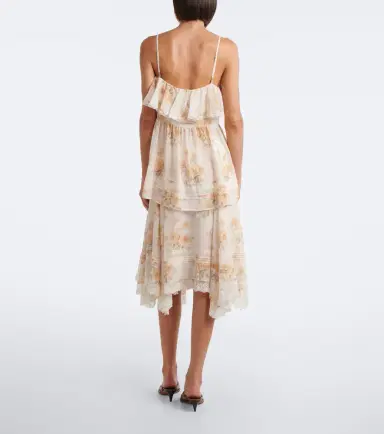 Xu Zhi Floral asymmetric lace-trimmed midi skirt | Thumbnail 6 Xu Zhi Floral asymmetric lace-trimmed midi skirt | Thumbnail 6