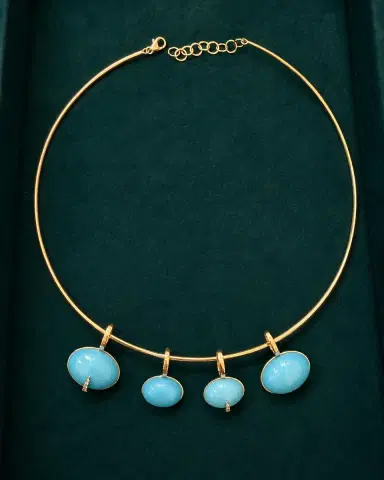 Wish Fine Jewelry 10.16ct Turquoise 18K Gold Large Pendant | Thumbnail 5 Wish Fine Jewelry 10.16ct Turquoise 18K Gold Large Pendant | Thumbnail 5