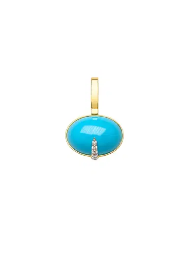 Wish Fine Jewelry 10.34ct Turquoise Diamond 18K Gold Large Pendant | Thumbnail 1 Wish Fine Jewelry 10.34ct Turquoise Diamond 18K Gold Large Pendant | Thumbnail 1