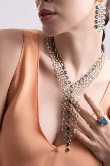 MARCO BICEGO Blue Topaz Six Strand Jaipur Necklace | Thumbnail 3 MARCO BICEGO Blue Topaz Six Strand Jaipur Necklace | Thumbnail 3