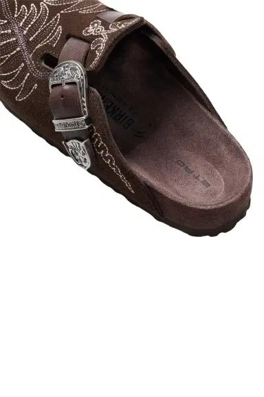 BIRKENSTOCK X ETRO Boston Suede Embroidery Clog - Chocolate | Thumbnail 5 BIRKENSTOCK X ETRO Boston Suede Embroidery Clog - Chocolate | Thumbnail 5