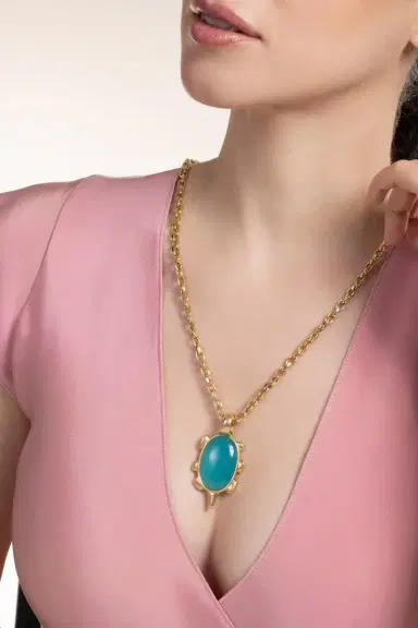 VRAM Chrysocolla Chrona Pendant | Thumbnail 2 VRAM Chrysocolla Chrona Pendant | Thumbnail 2