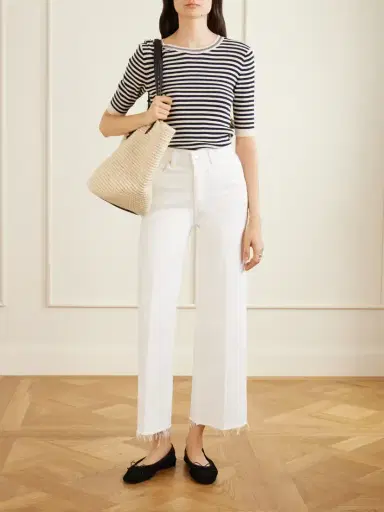 Frame Le Slim Palazzo Frayed High-rise Wide-leg Jeans | Thumbnail 2 Frame Le Slim Palazzo Frayed High-rise Wide-leg Jeans | Thumbnail 2