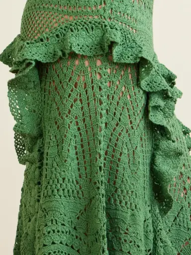 Ulla Johnson Floretta Ruffled Crocheted Cotton Midi Skirt | Thumbnail 4 Ulla Johnson Floretta Ruffled Crocheted Cotton Midi Skirt | Thumbnail 4