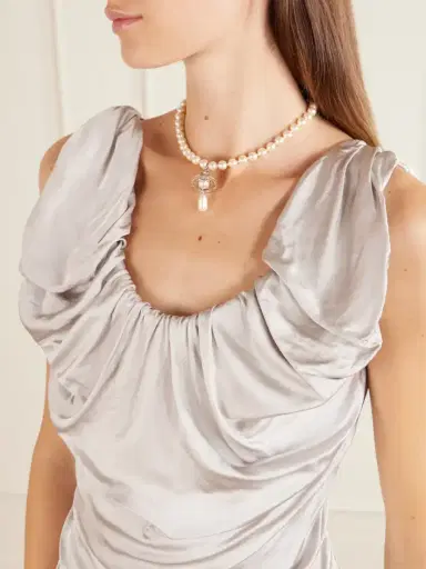 Vivienne Westwood Ginnie Gathered Satin Mini Dress | Thumbnail 4 Vivienne Westwood Ginnie Gathered Satin Mini Dress | Thumbnail 4