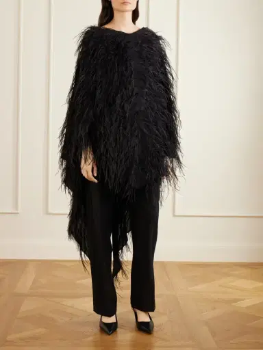 Sharon Wauchob Feathers-embellished Silk Cape | Thumbnail 2 Sharon Wauchob Feathers-embellished Silk Cape | Thumbnail 2