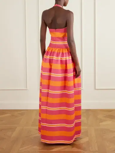 Emilia Wickstead Striped Bow-detailed Striped Taffeta Halterneck Gown | Thumbnail 3 Emilia Wickstead Striped Bow-detailed Striped Taffeta Halterneck Gown | Thumbnail 3