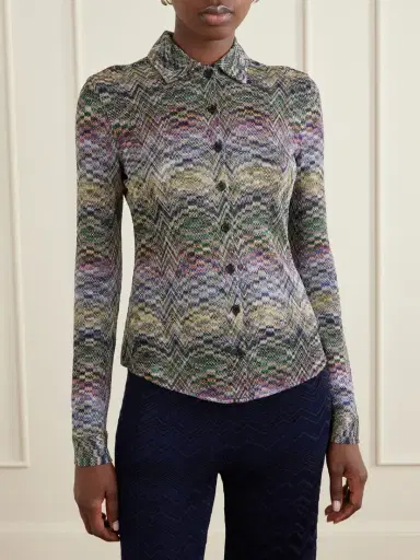 Missoni Striped Metallic Crochet-knit Cardigan | Thumbnail 3 Missoni Striped Metallic Crochet-knit Cardigan | Thumbnail 3