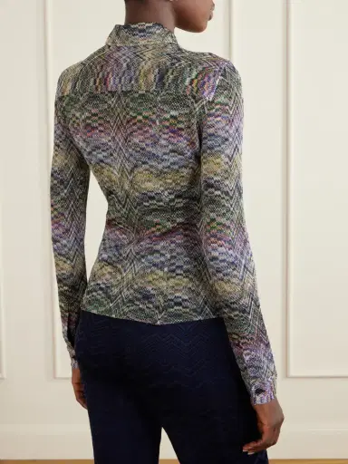 Missoni Striped Metallic Crochet-knit Cardigan | Thumbnail 4 Missoni Striped Metallic Crochet-knit Cardigan | Thumbnail 4