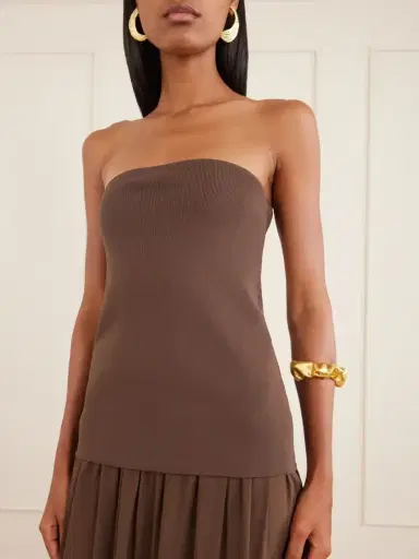 St. Agni Ribbed Pleated Jersey Midi Dress | Thumbnail 4 St. Agni Ribbed Pleated Jersey Midi Dress | Thumbnail 4