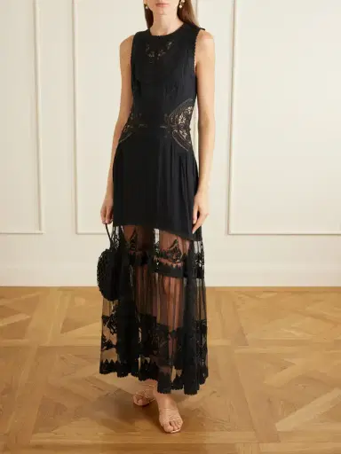 Ulla Johnson Florence Embroidered Tulle And Silk Crepe De Chine Gown | Thumbnail 2 Ulla Johnson Florence Embroidered Tulle And Silk Crepe De Chine Gown | Thumbnail 2