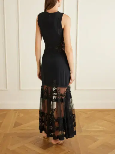 Ulla Johnson Florence Embroidered Tulle And Silk Crepe De Chine Gown | Thumbnail 3 Ulla Johnson Florence Embroidered Tulle And Silk Crepe De Chine Gown | Thumbnail 3