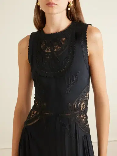 Ulla Johnson Florence Embroidered Tulle And Silk Crepe De Chine Gown | Thumbnail 4 Ulla Johnson Florence Embroidered Tulle And Silk Crepe De Chine Gown | Thumbnail 4
