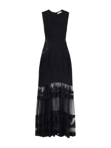 Ulla Johnson Florence Embroidered Tulle And Silk Crepe De Chine Gown | Thumbnail 1 Ulla Johnson Florence Embroidered Tulle And Silk Crepe De Chine Gown | Thumbnail 1