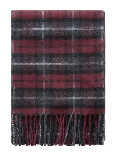 Etro Fringed Checked Wool Scarf | Thumbnail 1 Etro Fringed Checked Wool Scarf | Thumbnail 1