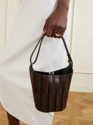 Proenza Schouler Mini Bucket Intarsia Leather And Suede Bag | Thumbnail 2 Proenza Schouler Mini Bucket Intarsia Leather And Suede Bag | Thumbnail 2