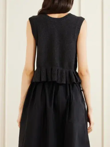 Cecilie Bahnsen Ruffled Cashmere And Wool-blend Sweater Vest | Thumbnail 3 Cecilie Bahnsen Ruffled Cashmere And Wool-blend Sweater Vest | Thumbnail 3