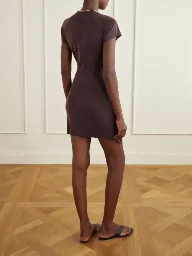 AGOLDE Draped Stretch-satin Mini Dress | Thumbnail 3 AGOLDE Draped Stretch-satin Mini Dress | Thumbnail 3