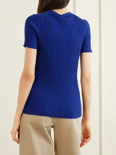 The Elder Statesman Superlight Ellie Ribbed Cashmere Knitted Sweater | Thumbnail 3 The Elder Statesman Superlight Ellie Ribbed Cashmere Knitted Sweater | Thumbnail 3