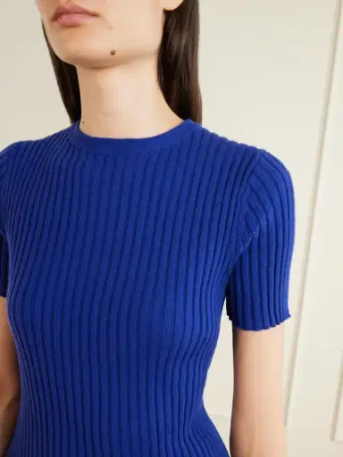 The Elder Statesman Superlight Ellie Ribbed Cashmere Knitted Sweater | Thumbnail 4 The Elder Statesman Superlight Ellie Ribbed Cashmere Knitted Sweater | Thumbnail 4