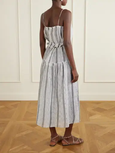 Ulla Johnson Cara Bead-embellished Striped Cotton Coverup | Thumbnail 3 Ulla Johnson Cara Bead-embellished Striped Cotton Coverup | Thumbnail 3