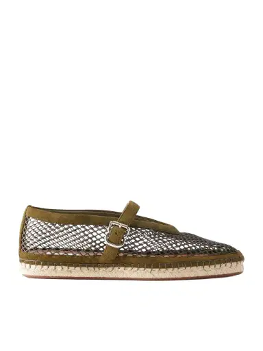 Alaïa Suede-trimmed Mesh Espadrilles | Thumbnail 1 Alaïa Suede-trimmed Mesh Espadrilles | Thumbnail 1