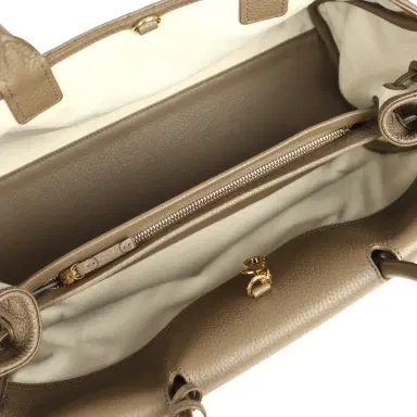 Chanel Chanel Large "Urban Essential" East West Shopping Tote Dark Khaki Caviar Gold Hardware | Thumbnail 7 Chanel Chanel Large "Urban Essential" East West Shopping Tote Dark Khaki Caviar Gold Hardware | Thumbnail 7