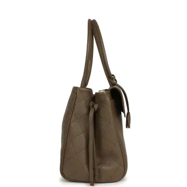 Chanel Chanel Large "Urban Essential" East West Shopping Tote Dark Khaki Caviar Gold Hardware | Thumbnail 3 Chanel Chanel Large "Urban Essential" East West Shopping Tote Dark Khaki Caviar Gold Hardware | Thumbnail 3