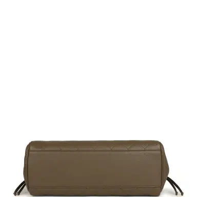 Chanel Chanel Large "Urban Essential" East West Shopping Tote Dark Khaki Caviar Gold Hardware | Thumbnail 6 Chanel Chanel Large "Urban Essential" East West Shopping Tote Dark Khaki Caviar Gold Hardware | Thumbnail 6
