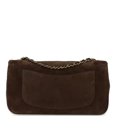 Chanel Chanel Maxi "Souplissimo" Small Flap Bag Dark Brown Suede Gold Hardware | Thumbnail 5 Chanel Chanel Maxi "Souplissimo" Small Flap Bag Dark Brown Suede Gold Hardware | Thumbnail 5