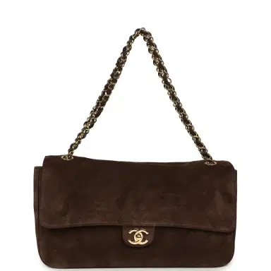 Chanel Chanel Maxi "Souplissimo" Small Flap Bag Dark Brown Suede Gold Hardware | Thumbnail 7 Chanel Chanel Maxi "Souplissimo" Small Flap Bag Dark Brown Suede Gold Hardware | Thumbnail 7