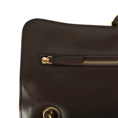 Chanel Chanel Maxi "Souplissimo" Small Flap Bag Dark Brown Suede Gold Hardware | Thumbnail 8 Chanel Chanel Maxi "Souplissimo" Small Flap Bag Dark Brown Suede Gold Hardware | Thumbnail 8