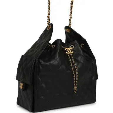 Chanel Chanel Medium 25 Hobo Bag Black Caviar Antique Gold Hardware | Thumbnail 2 Chanel Chanel Medium 25 Hobo Bag Black Caviar Antique Gold Hardware | Thumbnail 2