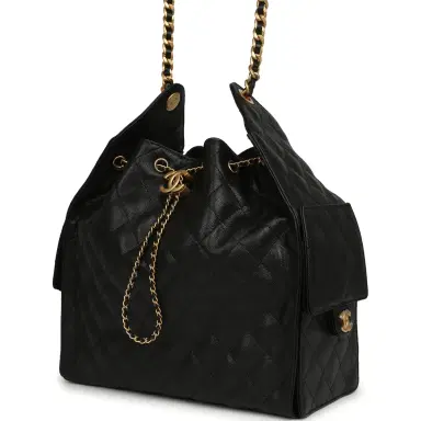 Chanel Chanel Medium 25 Hobo Bag Black Caviar Antique Gold Hardware | Thumbnail 5 Chanel Chanel Medium 25 Hobo Bag Black Caviar Antique Gold Hardware | Thumbnail 5