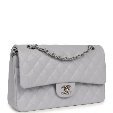 Chanel Chanel Medium Classic Double Flap Bag Light Purple Caviar Silver Hardware | Thumbnail 2 Chanel Chanel Medium Classic Double Flap Bag Light Purple Caviar Silver Hardware | Thumbnail 2