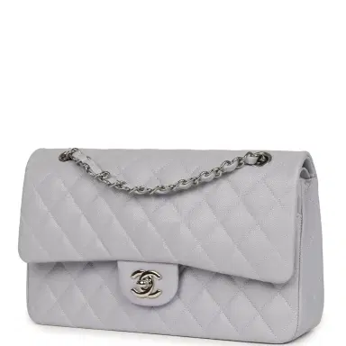 Chanel Chanel Medium Classic Double Flap Bag Light Purple Caviar Silver Hardware | Thumbnail 5 Chanel Chanel Medium Classic Double Flap Bag Light Purple Caviar Silver Hardware | Thumbnail 5