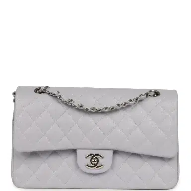 Chanel Chanel Medium Classic Double Flap Bag Light Purple Caviar Silver Hardware | Thumbnail 1 Chanel Chanel Medium Classic Double Flap Bag Light Purple Caviar Silver Hardware | Thumbnail 1