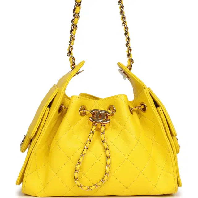 Chanel Mini 25 Hobo Bag Yellow Caviar Gold Hardware Chanel Mini 25 Hobo Bag Yellow Caviar Gold Hardware