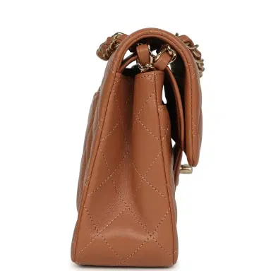 Chanel Chanel Small Classic Double Flap Bag Caramel Lambskin Light Gold Hardware | Thumbnail 3 Chanel Chanel Small Classic Double Flap Bag Caramel Lambskin Light Gold Hardware | Thumbnail 3