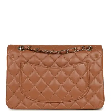 Chanel Chanel Small Classic Double Flap Bag Caramel Lambskin Light Gold Hardware | Thumbnail 4 Chanel Chanel Small Classic Double Flap Bag Caramel Lambskin Light Gold Hardware | Thumbnail 4